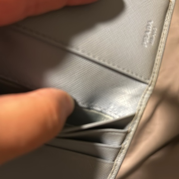 Prada Authentic light blue trifold wallet with box - Picture 12 of 13